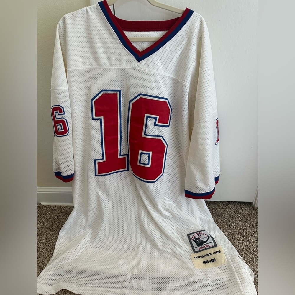 Mitchell & Ness White Jersey with Red Accents